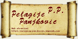 Pelagije Panjković vizit kartica